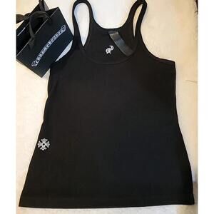 Chrome Hearts Bad Seed CH Embroidered Black Mini Rib size S Tank Top $1200 # W